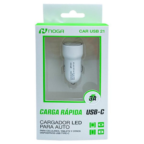 Carg.Auto,USB-C,3A,NOGA,CAR USB 21  2507 - Imagen 3
