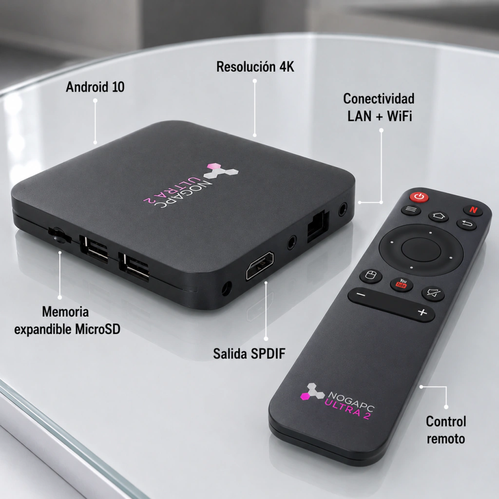 MiniPC BOX,c/fuente/remoto,ULTRA 2 - Imagen 2